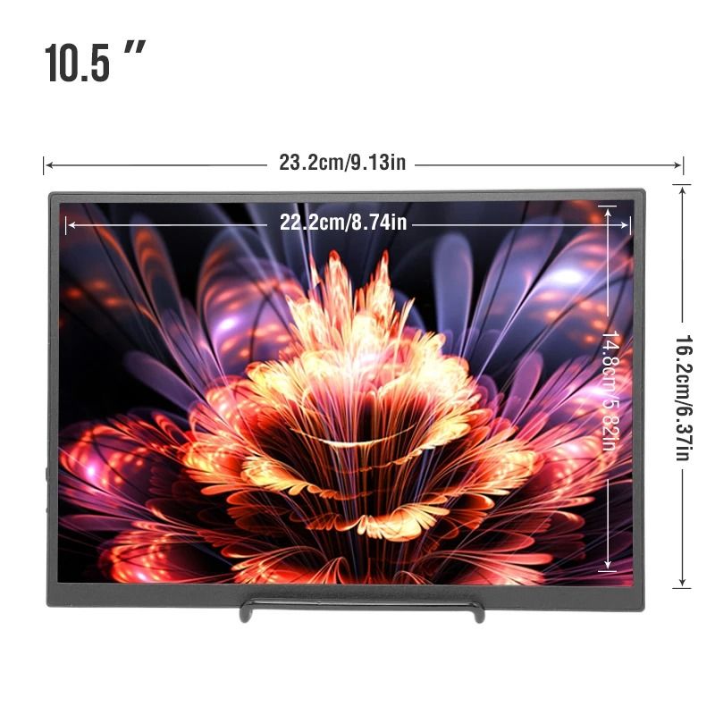 Portable 10.5 Inch Monitor 1920x1280 HDR Low Blue Light with Dual Type C and HDMI