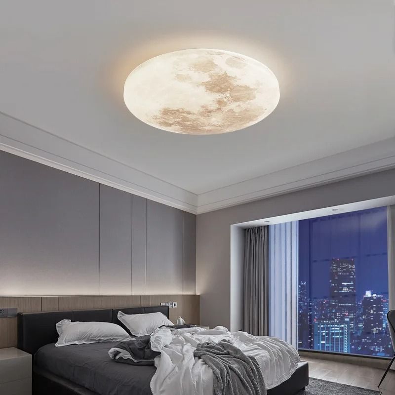 Modern Lunar Design Round LED Ceiling Lamp