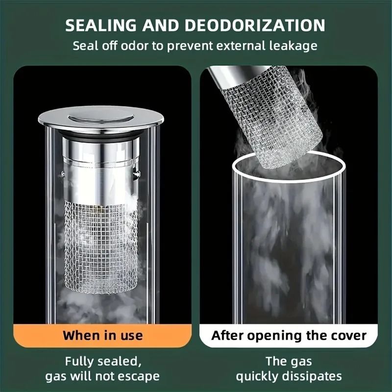 Stainless Steel Pop Up Sink Stopper with Anti Odor Drain Filter