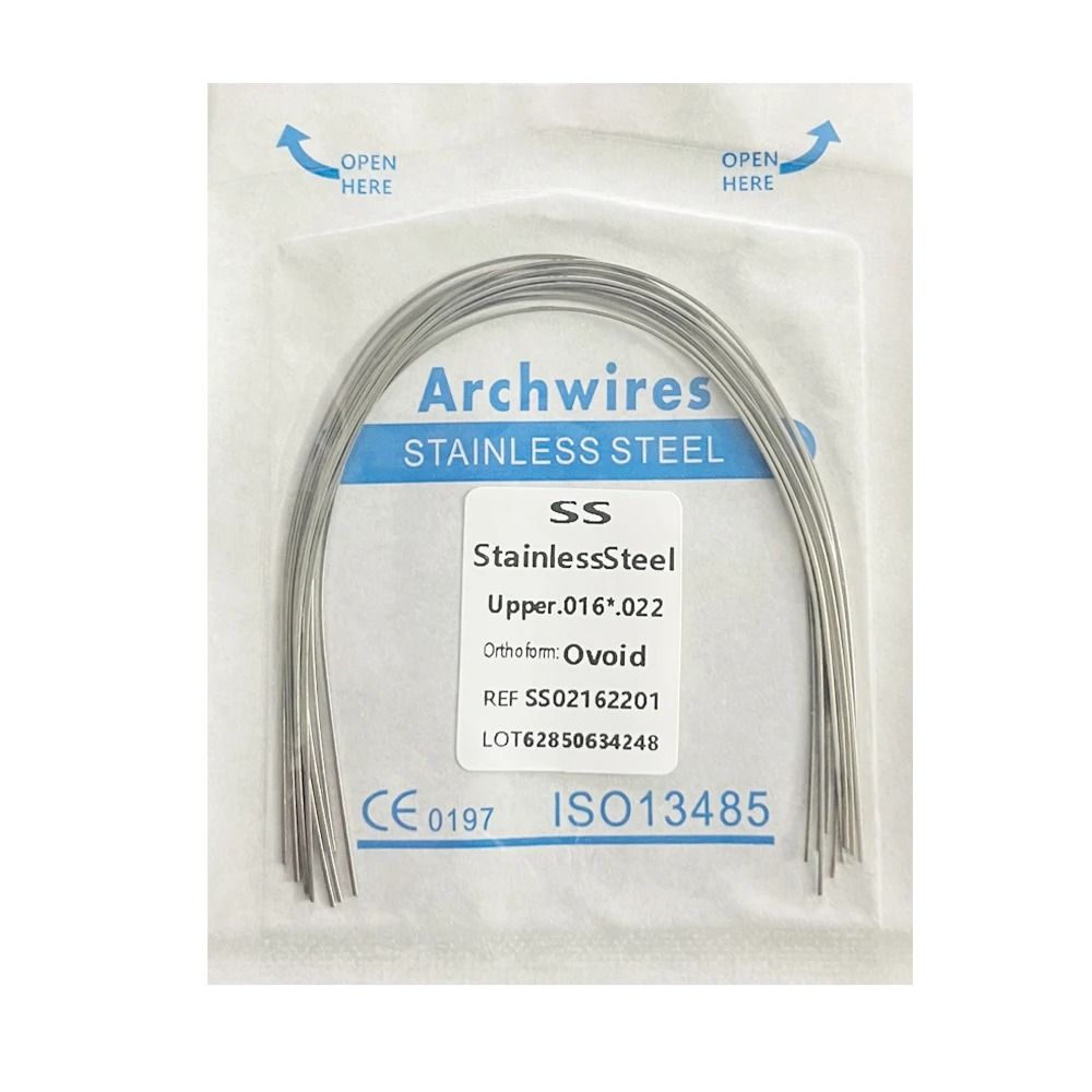 Dental Orthodontic Stainless Steel Arch Wires Round or Rectangular Form 10pcs Pack