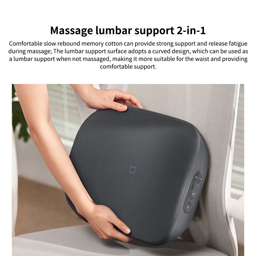 Smart Waist Massager with Hot Compress, Back & Shoulder Massager, Adjustable Heat, APP-Controlled