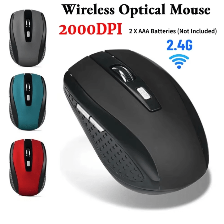 UltraStrike 6-Button Wireless Gaming Mouse – Adjustable DPI USB Receiver for PC & Laptop