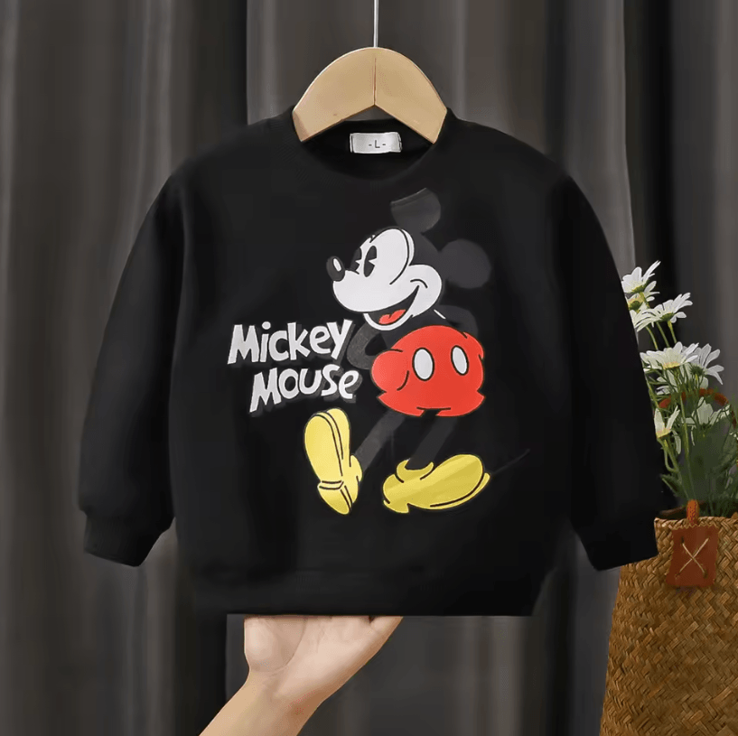 Cartoon Mickey Baby Sweatshirt Long Sleeve Toddler Cartoon Pullover Sweater