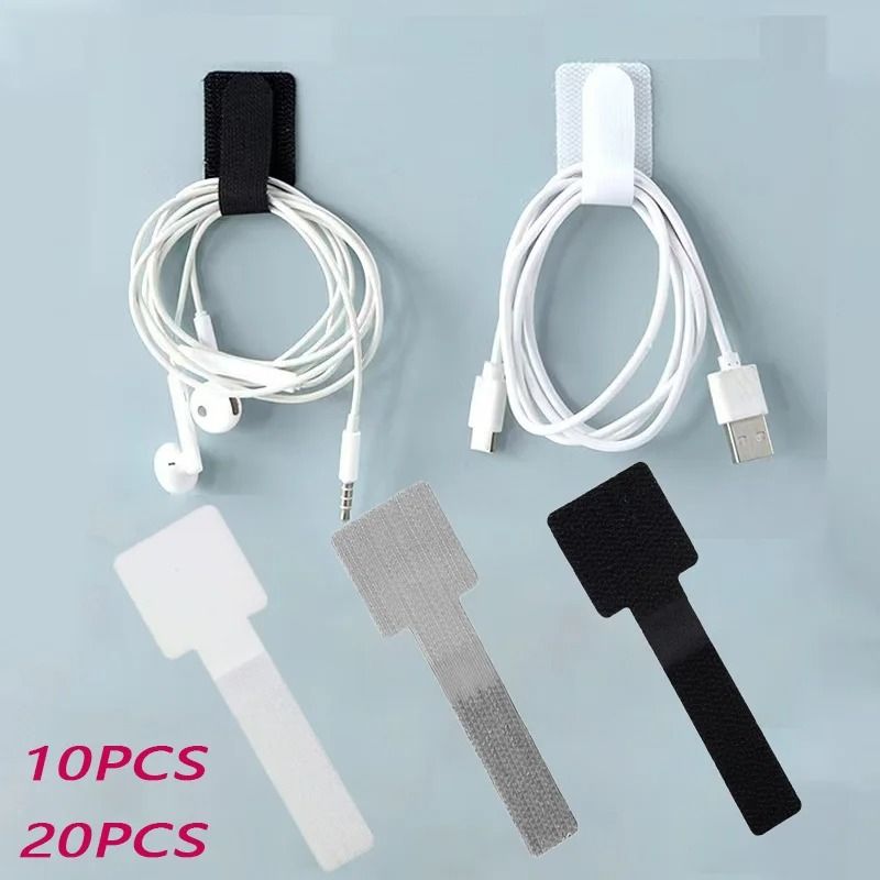 Reusable Self Adhesive Cable Organizer and Cord Management Straps