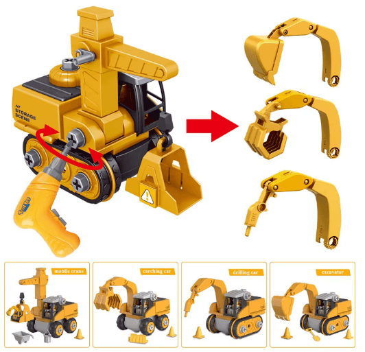 Kids Engineering Tool Set with Electric Drill – Educational Build Your Own Vehicle Kit