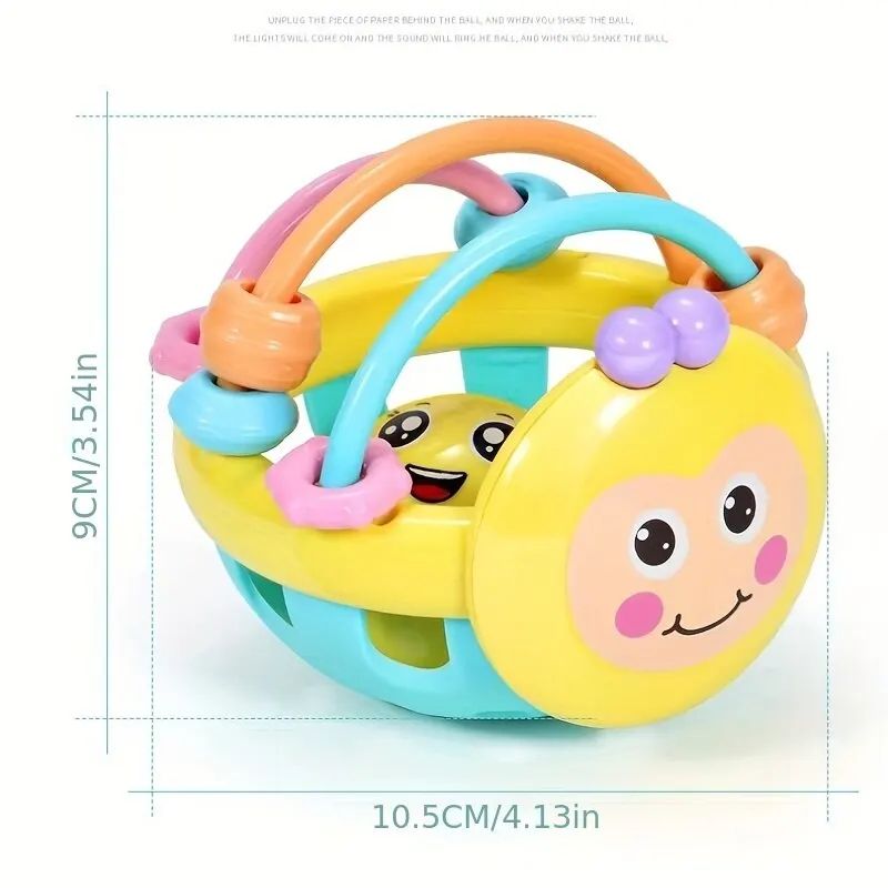 Bendy Baby Rattle Development Ball – Soft-Grip Sensory Learning Toy for Infants