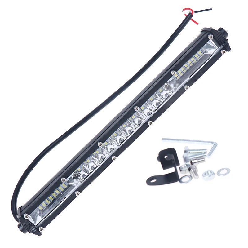 12 Inch Super Slim Off Road LED Light Bar 450W Flood Beam, 12V/24V Work Lamp