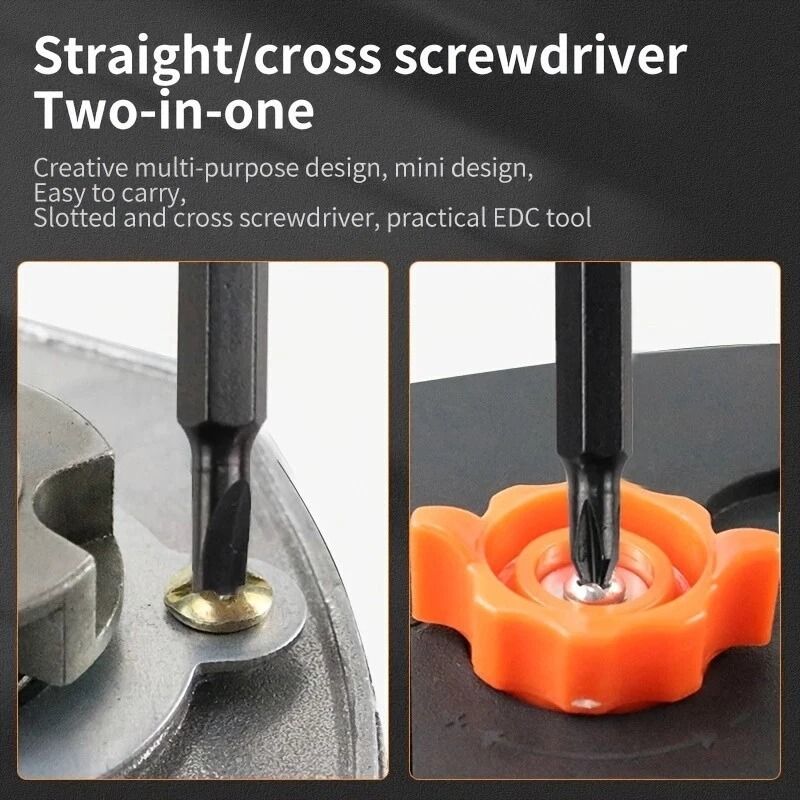 Key Ring Screwdriver Set EDC Mini Pocket Tool with Keychain for Outdoor Adventures