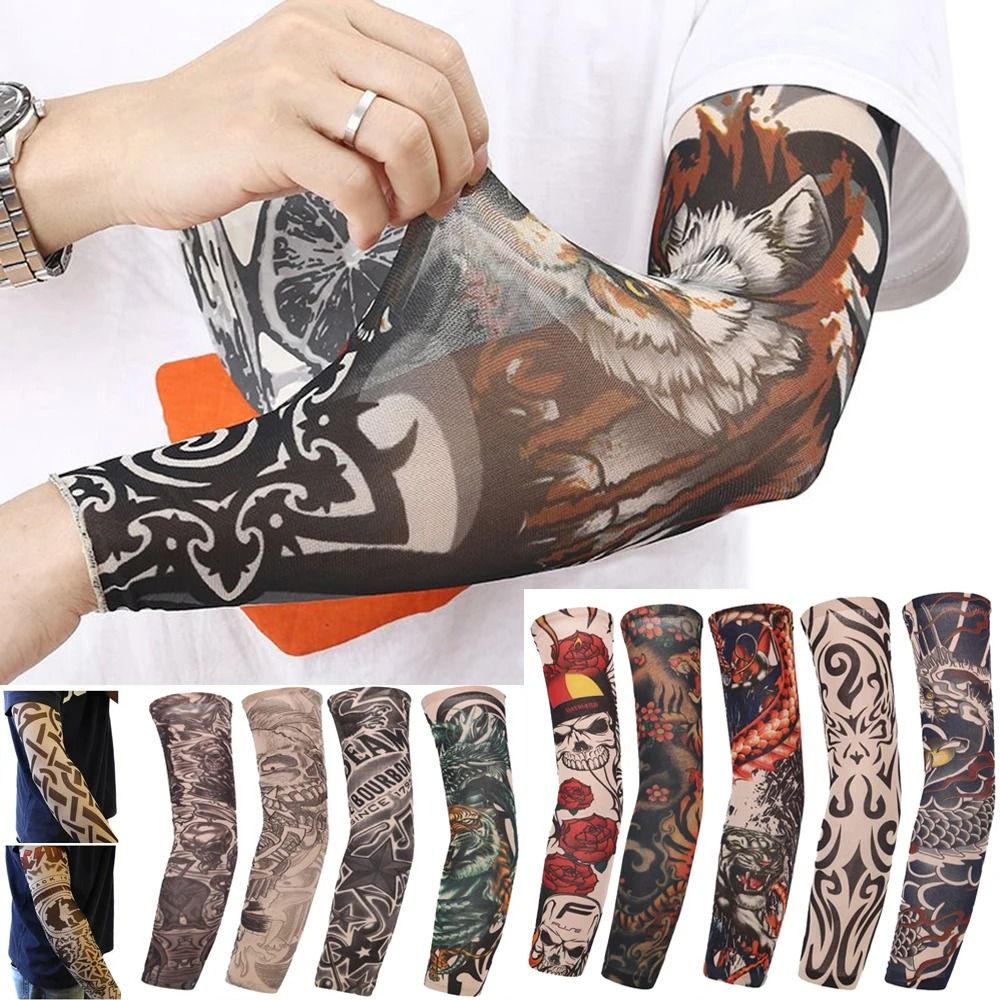 Flower Arm Tattoo Sleeves – Seamless UV Sunscreen Protection – High-Yield Athletic Interaction Hub