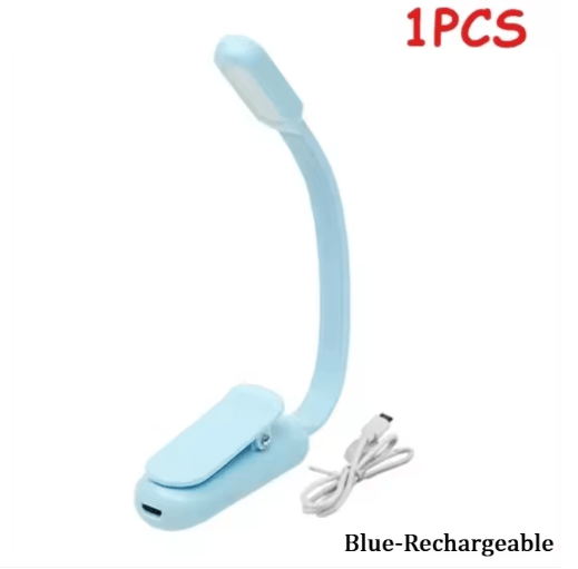 Mini Rechargeable Book Light USB Clip On Reading Lamp with Adjustable Brightness
