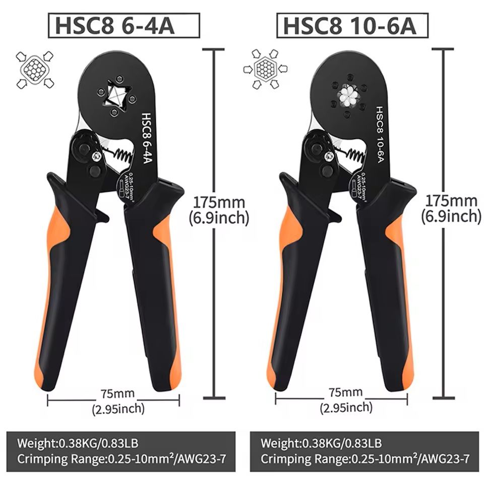 Self-Adjusting Hexagonal Ferrule Crimping Tool Kit