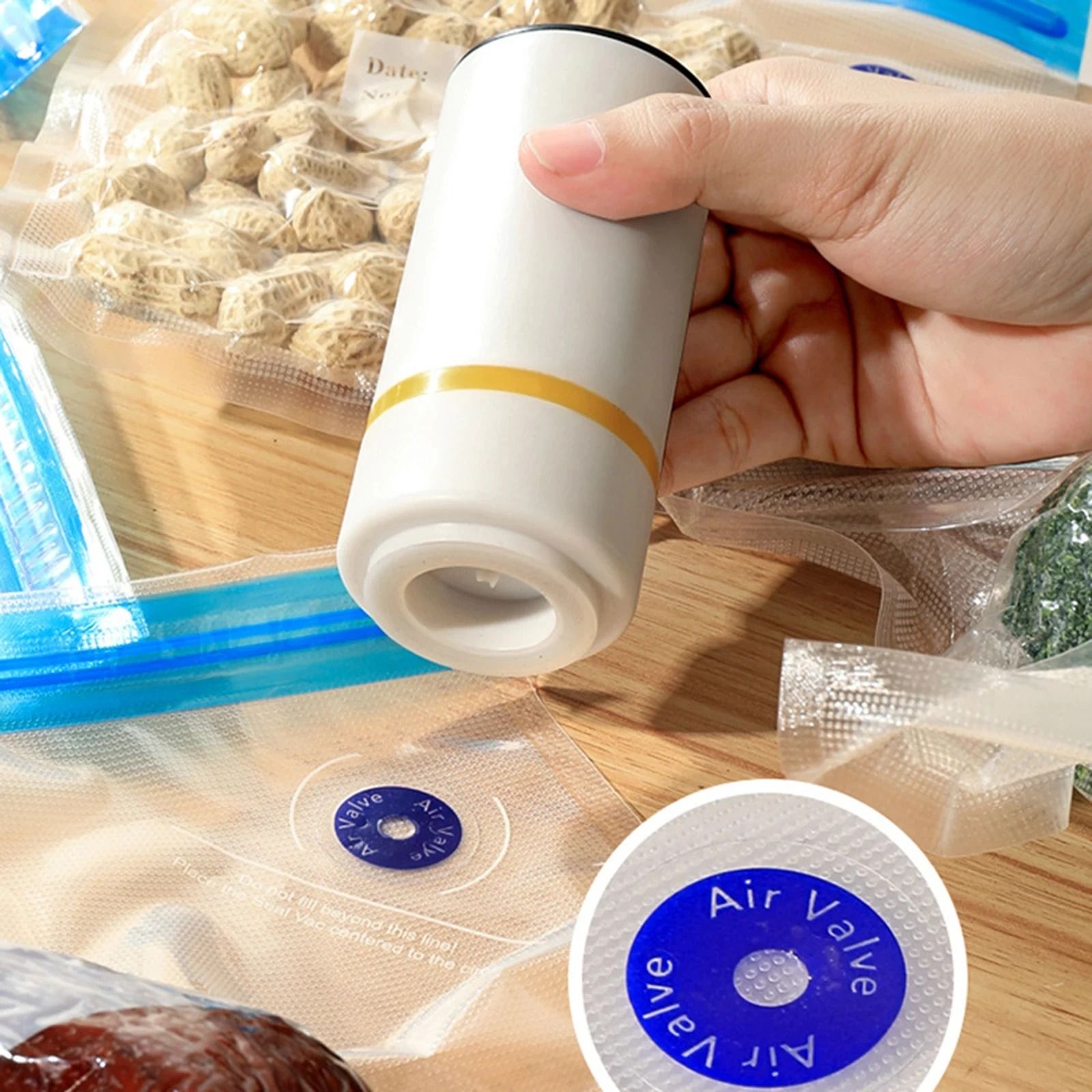 Reusable Vacuum Food Storage Bags Set with Electric Pump Sealer