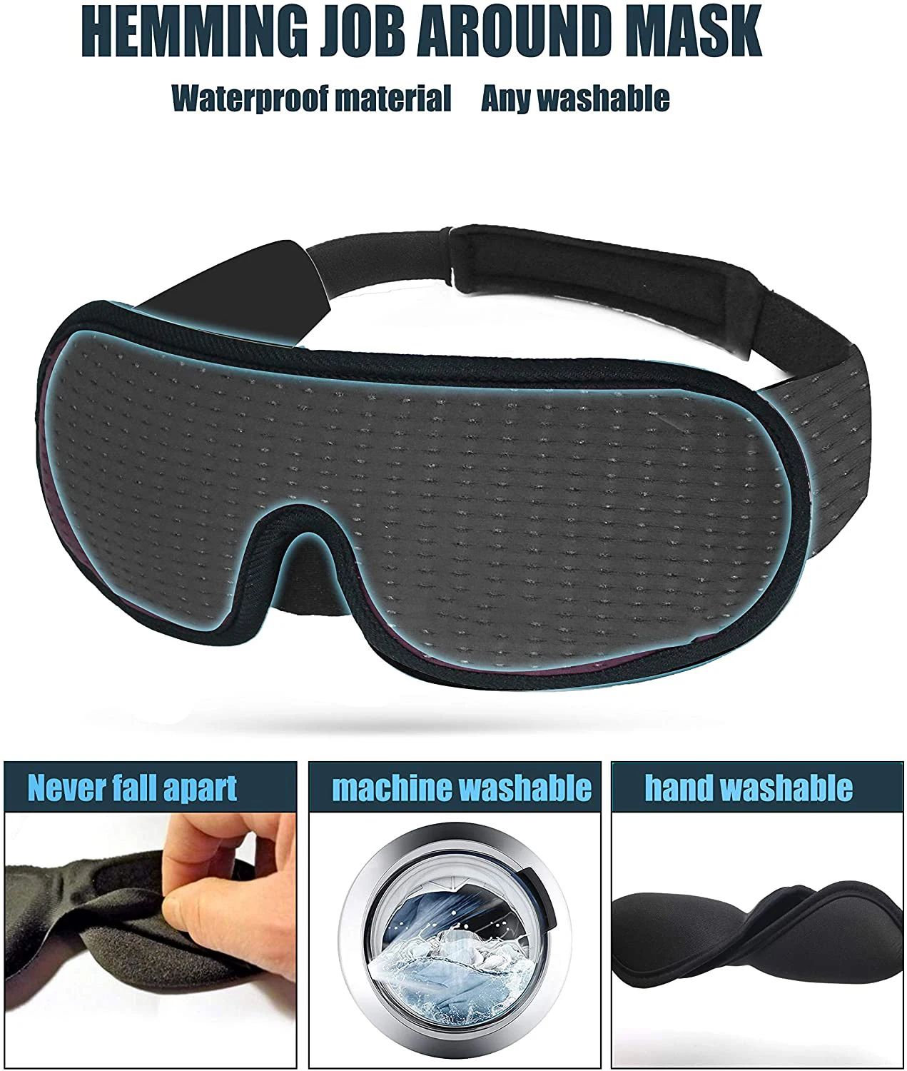 3D Soft Padded Sleep Eye Mask Blindfold