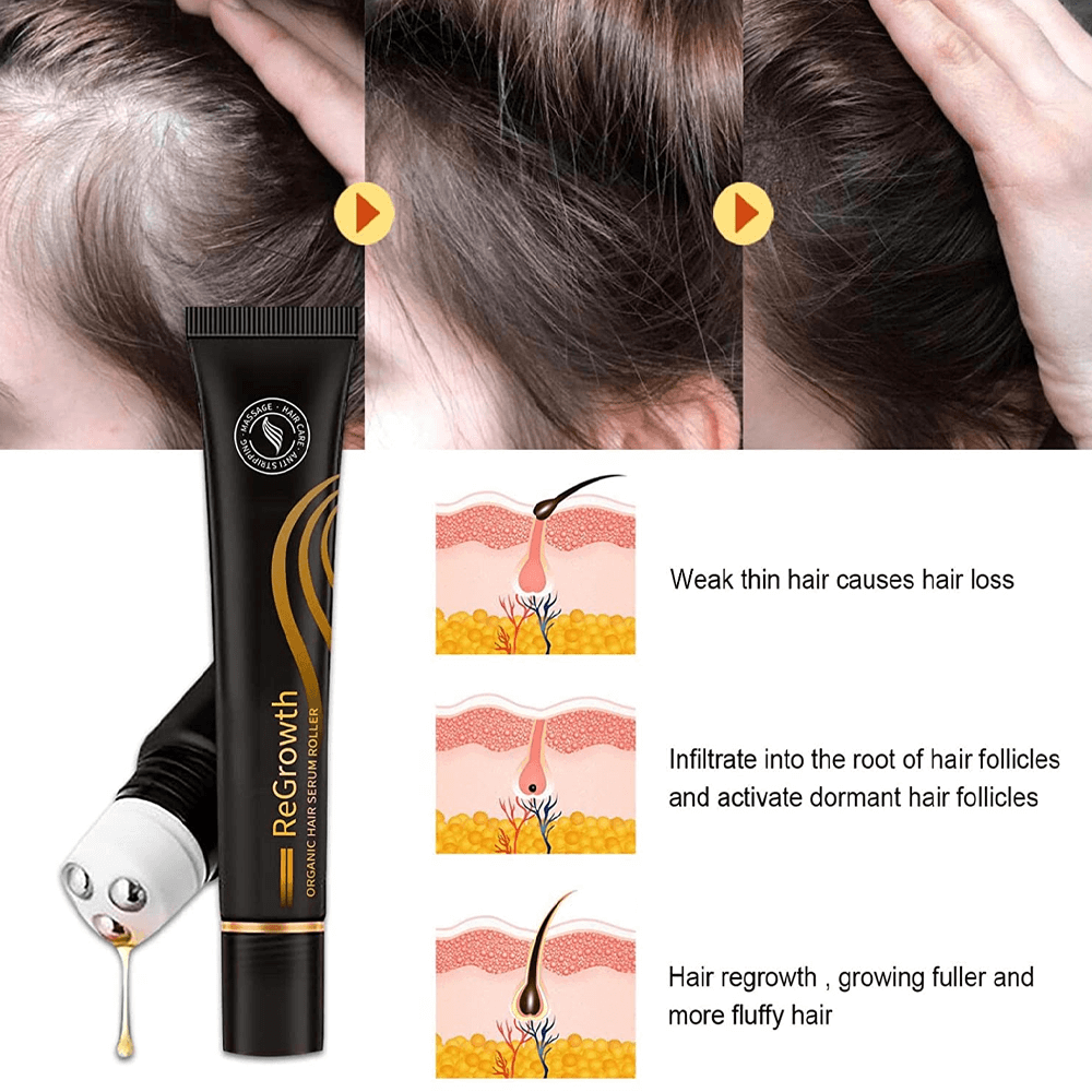 Triple Roll-On Massager Hair Growth Essence