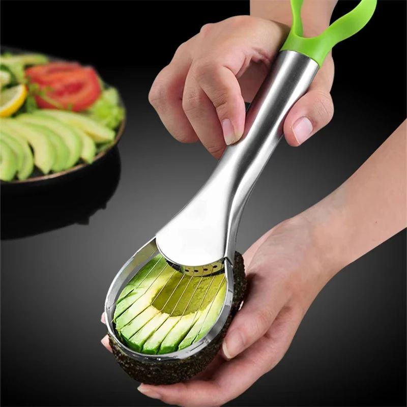 2-in-1 Avocado Slicer & Pitter Stainless Steel Fruit Prep Tool