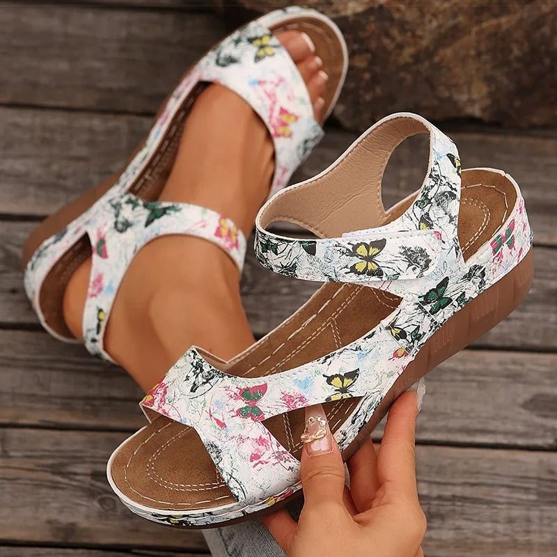 Womens Summer Wedge Heel Sandals with Soft Sole and Casual Open Toe Design