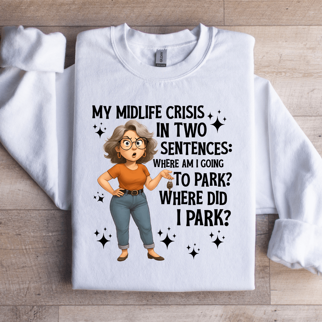My Middle Crisis In Two Sentences Sweatshirt