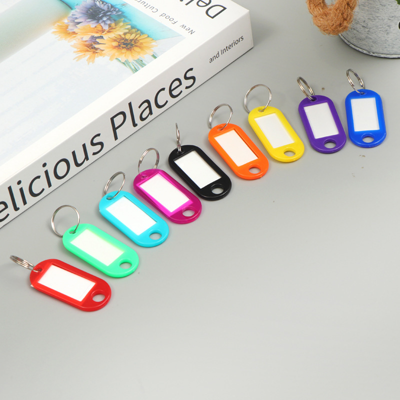 Plastic Key Tags Colorful Labels for Hotels Mark Tags Handwritten