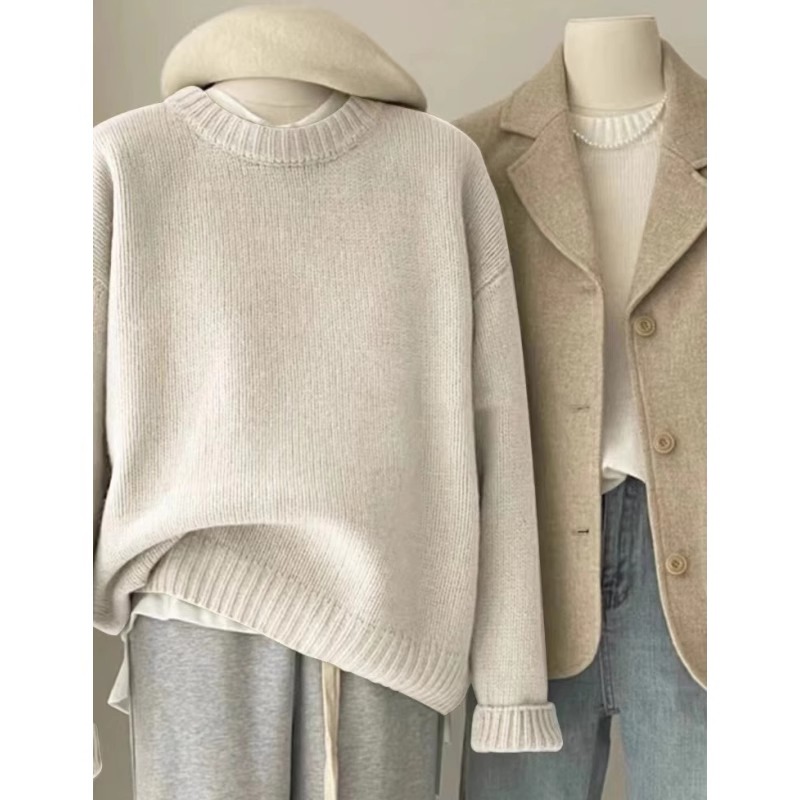 Women's Cashmere Crewneck Sweater in 100% Pure