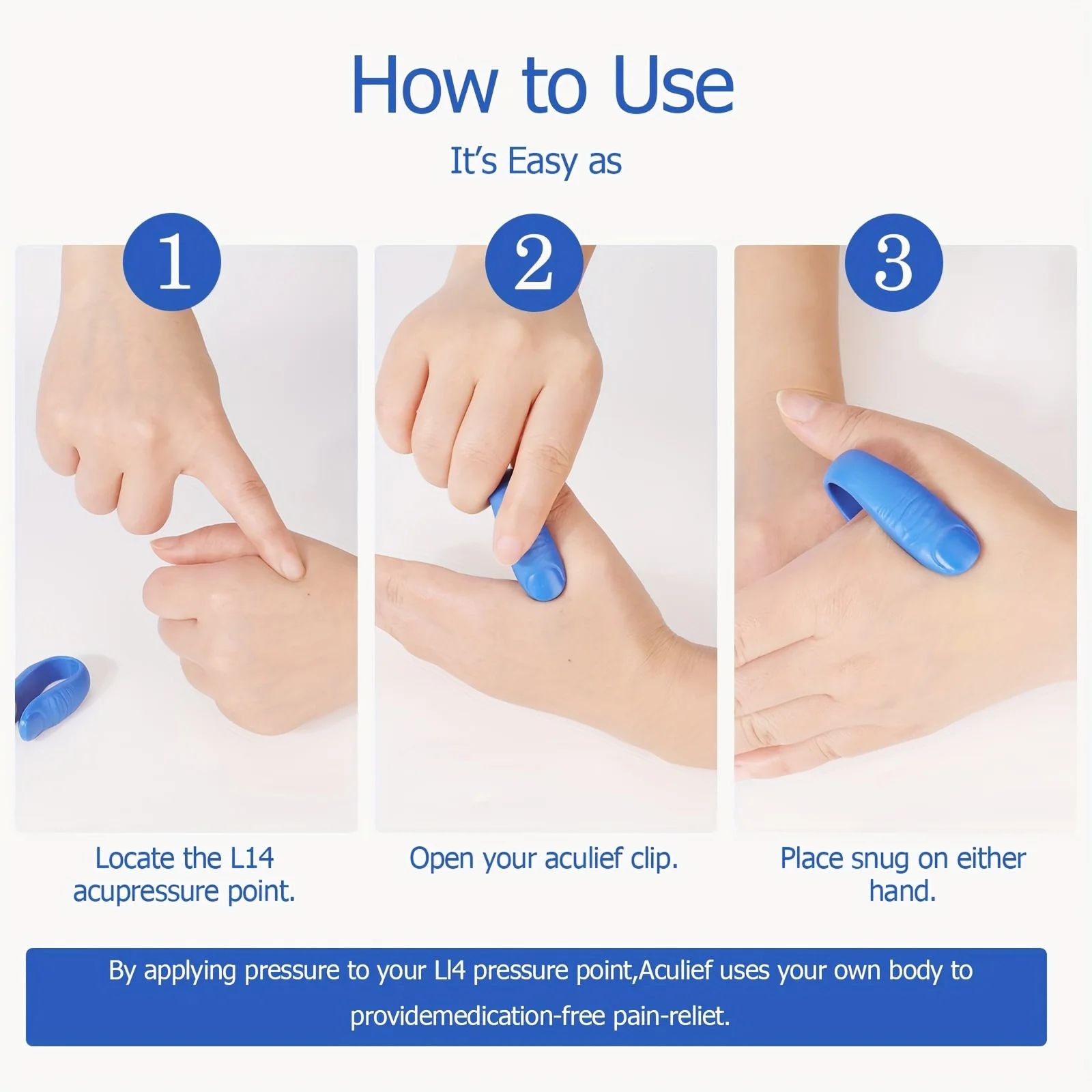 Hand Acupressure Relief Clip