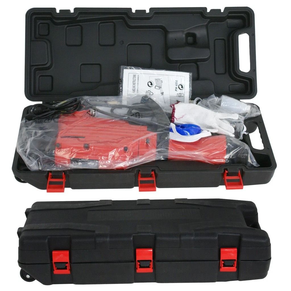 Heavy Duty Electric Demolition Jack Hammer with Case & Gloves