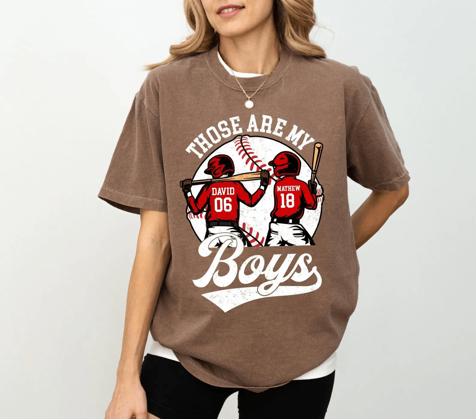 Custom Baseball Mom Name & Number Shirt Game Day Tee