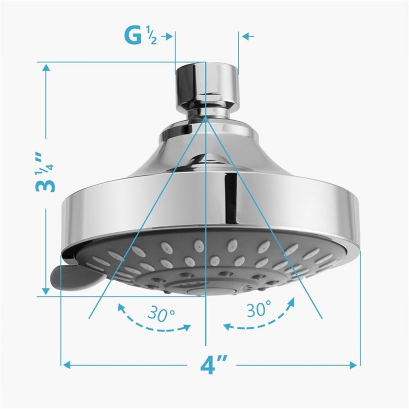 High Pressure Shower Head, High Flow Fixed Shower Heads, Sprayer Bathroom Rain Shower Head Faucet Replace