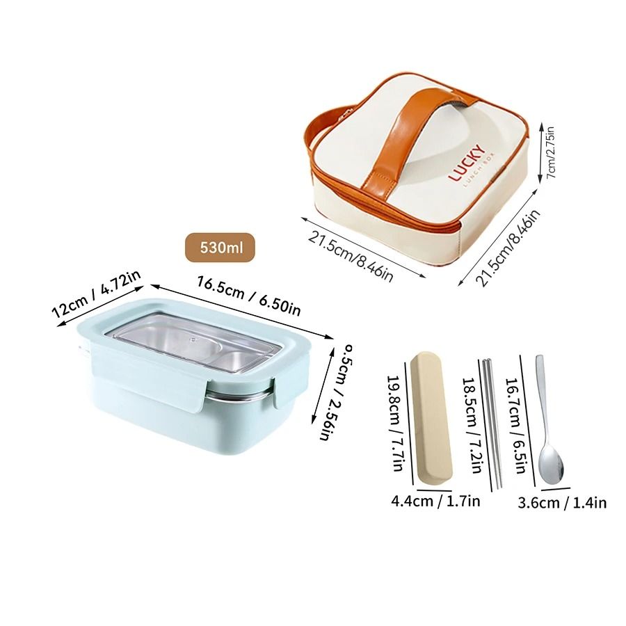 Stainless Steel Lunch Box Leak Proof Divided Microwave Safe Bento Container