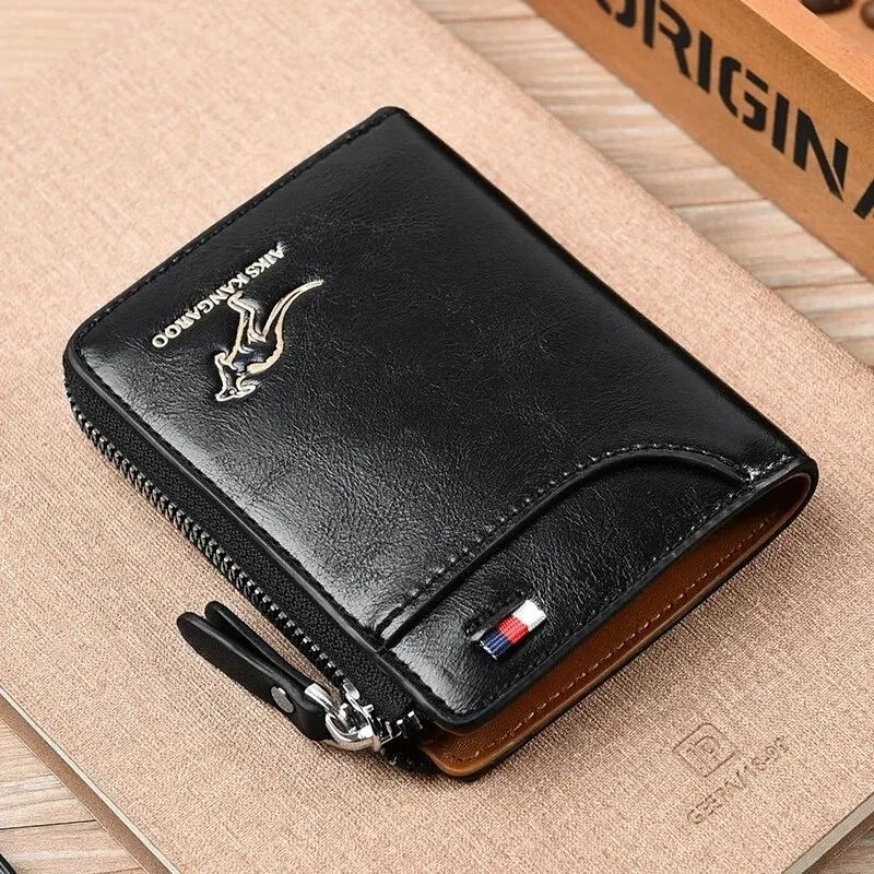 Mens Luxury Leather Wallet with RFID Protection and Card Holder