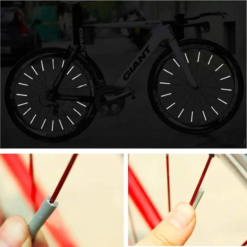 c– 360° Wheel Safety Reflector Strips, Easy Mount MTB & Road Bike Visibility