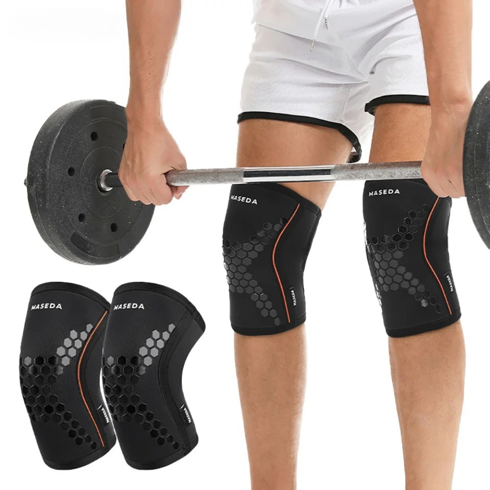 Pressurized Knee Pads for Weightlifting & Squatting Honeycomb Neoprene Padded Support