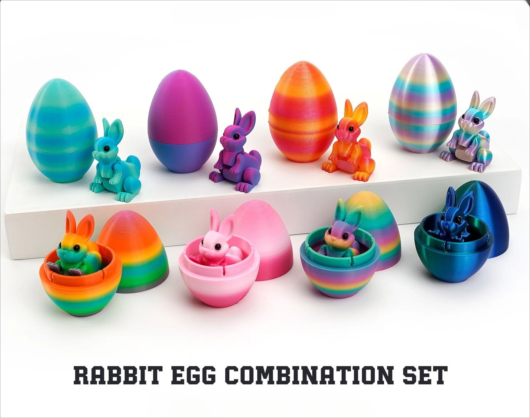 Architectural 3D-Printed Easter Rabbit Figurine