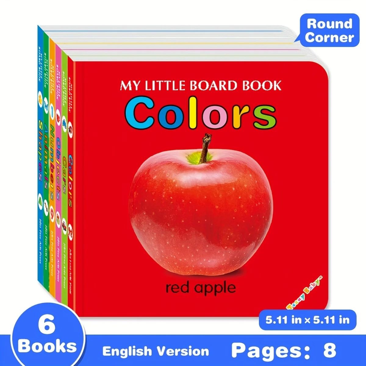 Baby Colorful Pattern Card Books for Sensory Play and Early Learning