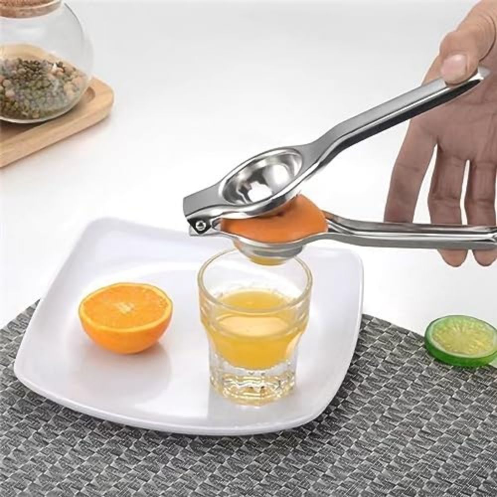 Manual Citrus Press Lemon Squeezer, Stainless Steel Fruit Juicer for Kitchen, Orange Juice Press