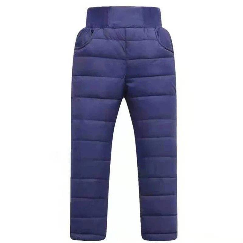 Kids Waterproof Winter Pants with Cotton Padding and High Waist Design