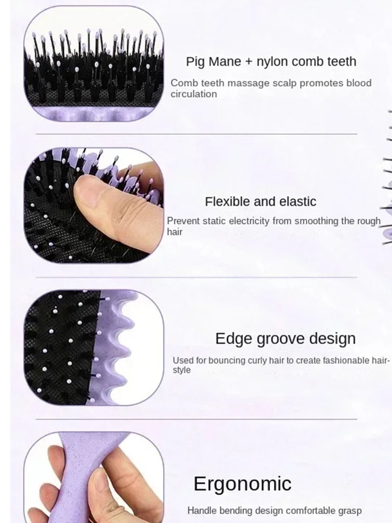Curly Hair Styling and Detangling Brush