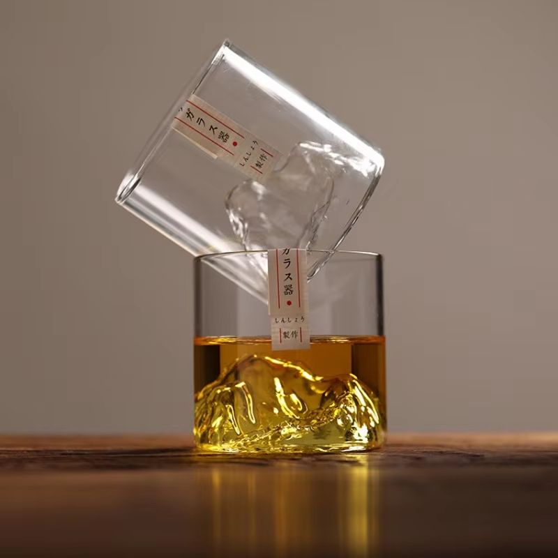 Japanese Mt. Fuji Glacier Heat-Resistant Glass Teacup 200ml (6.76 fl oz)