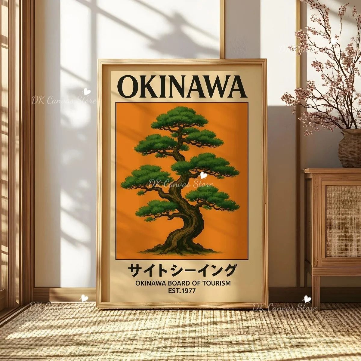 Okinawan Narrative Canvas – High-Definition Japandi Architectural Art