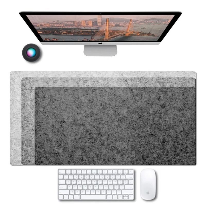 Large Wool Felt Desk Mat Non Slip Mouse Pad and Keyboard Surface