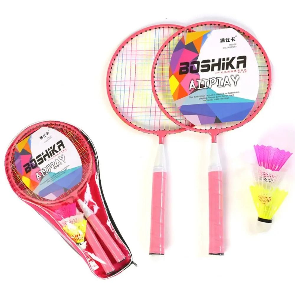 Childrens Lightweight Badminton Set – Iron Alloy Double Racquet Set – High-Yield Athletic Interaction Hub