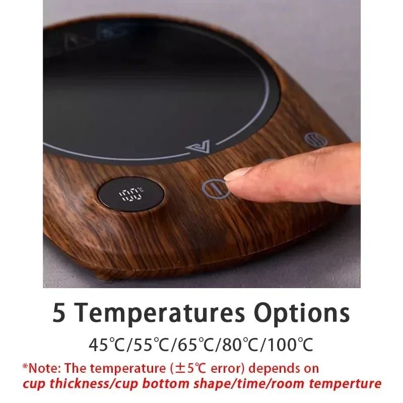 Electric Beverage Heating Plate Smart Mug Warmer with Timer and Auto Shut-Off