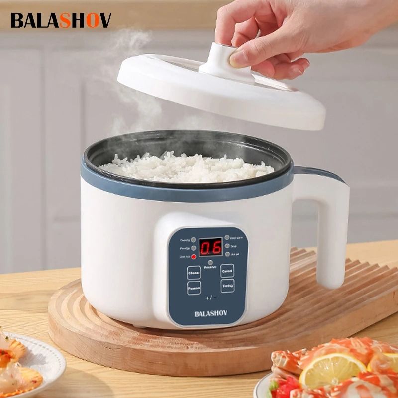 1.7L Electric Rice Cooker with Double Layer Non Stick Pot and Smart Mechanical Control for Home Cooking