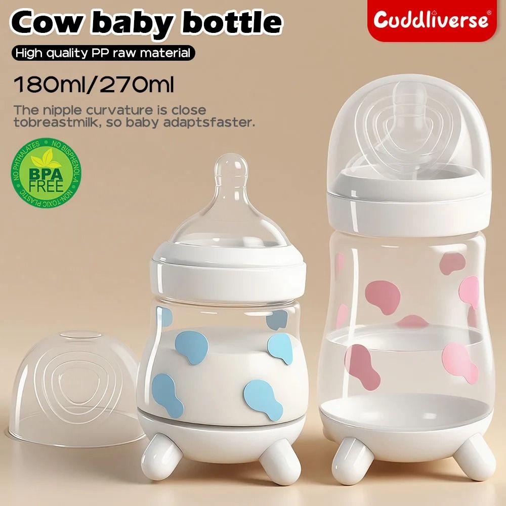 Cow-Charming Anti-Colic Baby Feeding Bottle