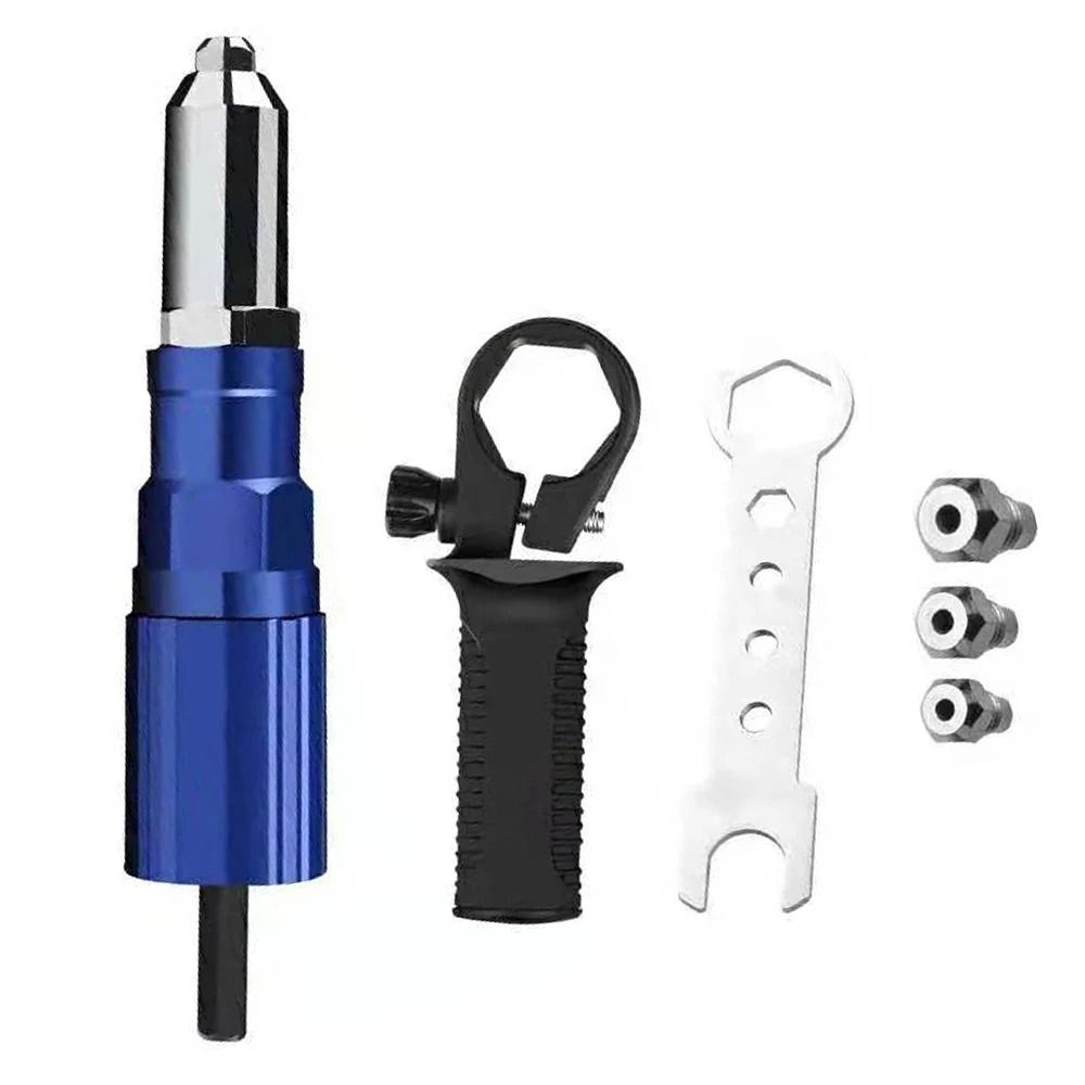 Electric Rivet Nut Gun Drill Adapter for 2.4mm to 4.8mm Rivets