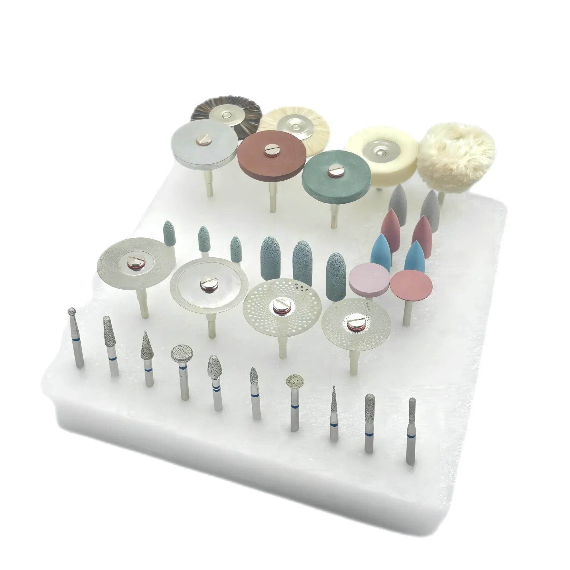 35-Piece Dental HP Grinding and Polishing Kit for Ceramic and Porcelain
