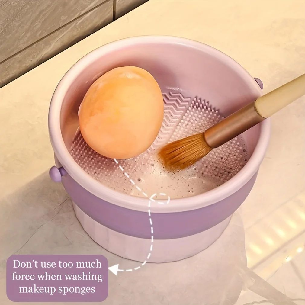 CleanEase 3-in-1 Silicone Makeup Brush Cleaner Mat & Drying Rack – All-in-One Beauty Brush Care Kit