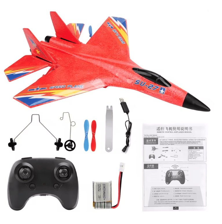 SU27 RC Plane with LED Lights and EPP Foam Remote Control Glider