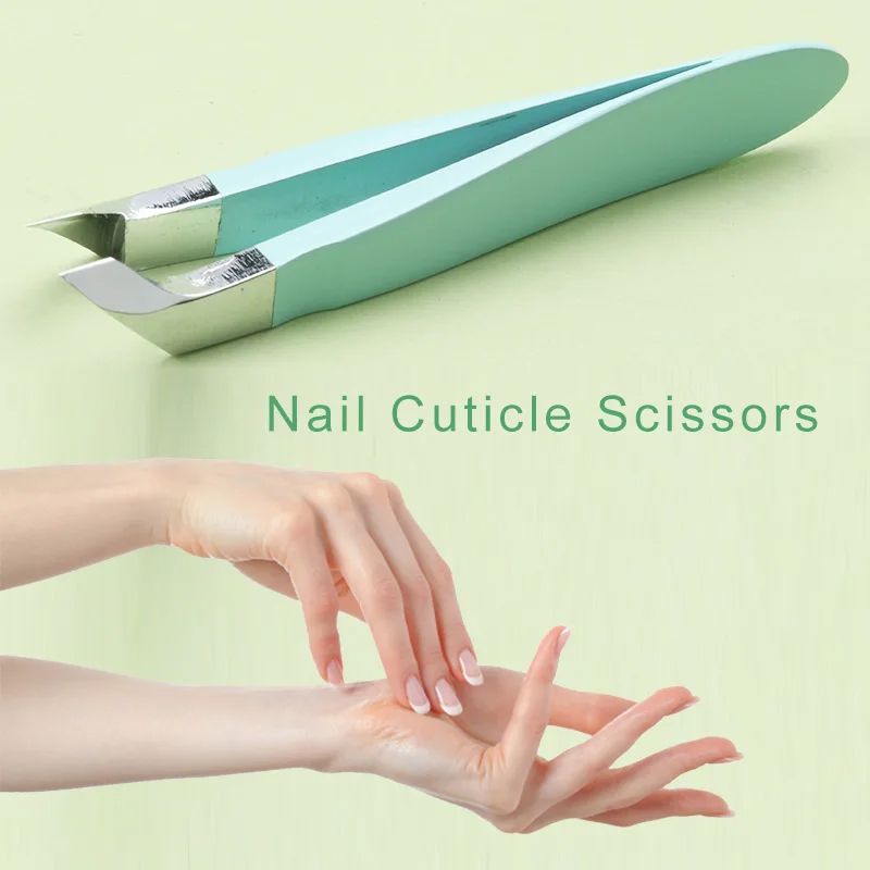Mini Nail Clipper Tweezers Cutter by Brainbow, Stainless Steel Cuticle Scissors for Finger & Toe Dead Skin Remover
