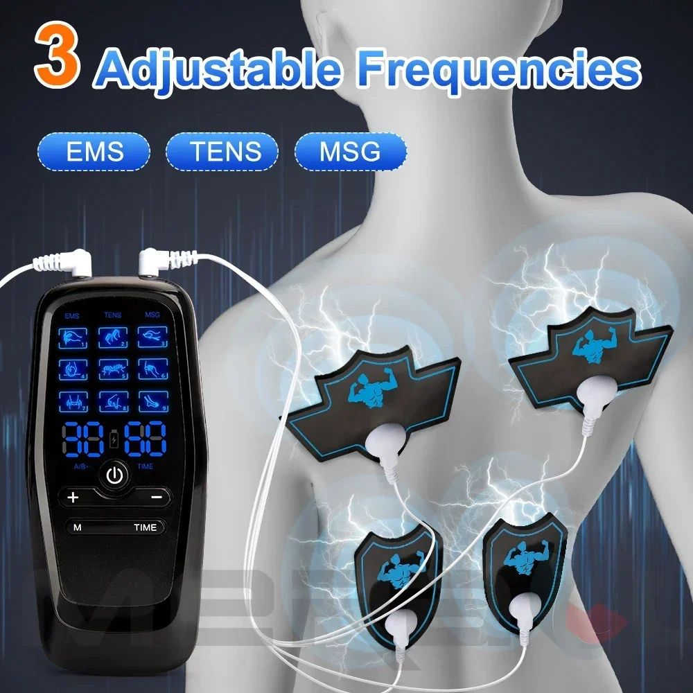 Electric Muscle Stimulator TENS Unit EMS Massager for Pain Relief, Muscle Therapy, and Body Slimming 36 Modes Digital