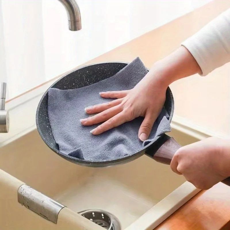 20-Sheet Microfiber Dishcloth Roll Reusable Double-Sided Kitchen Cleaning Cloth
